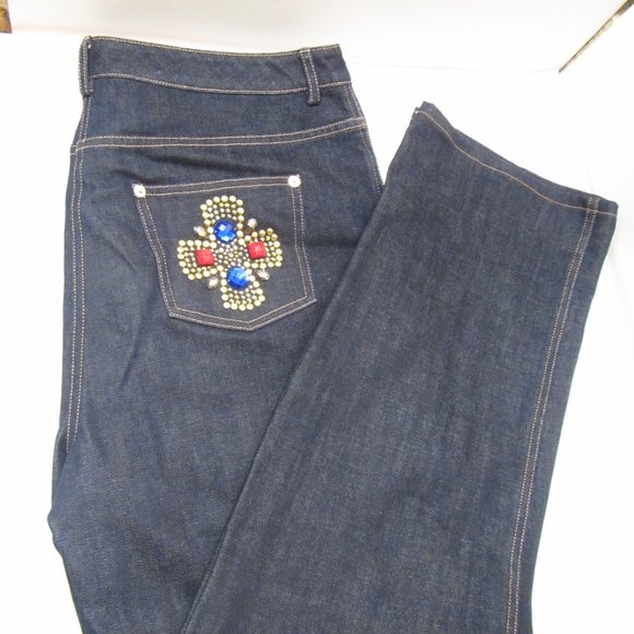 St. John Denim - St. John Jeans Size 14 ~ Great Quality and Beautiful Cross pocket